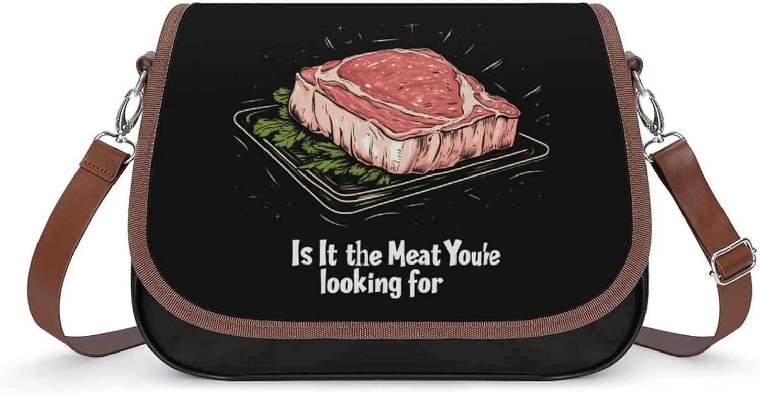 Is It Meat Youre Looking for Crossbody Bags for Women Leather Tote Bag Handbag Purse for Work Travel