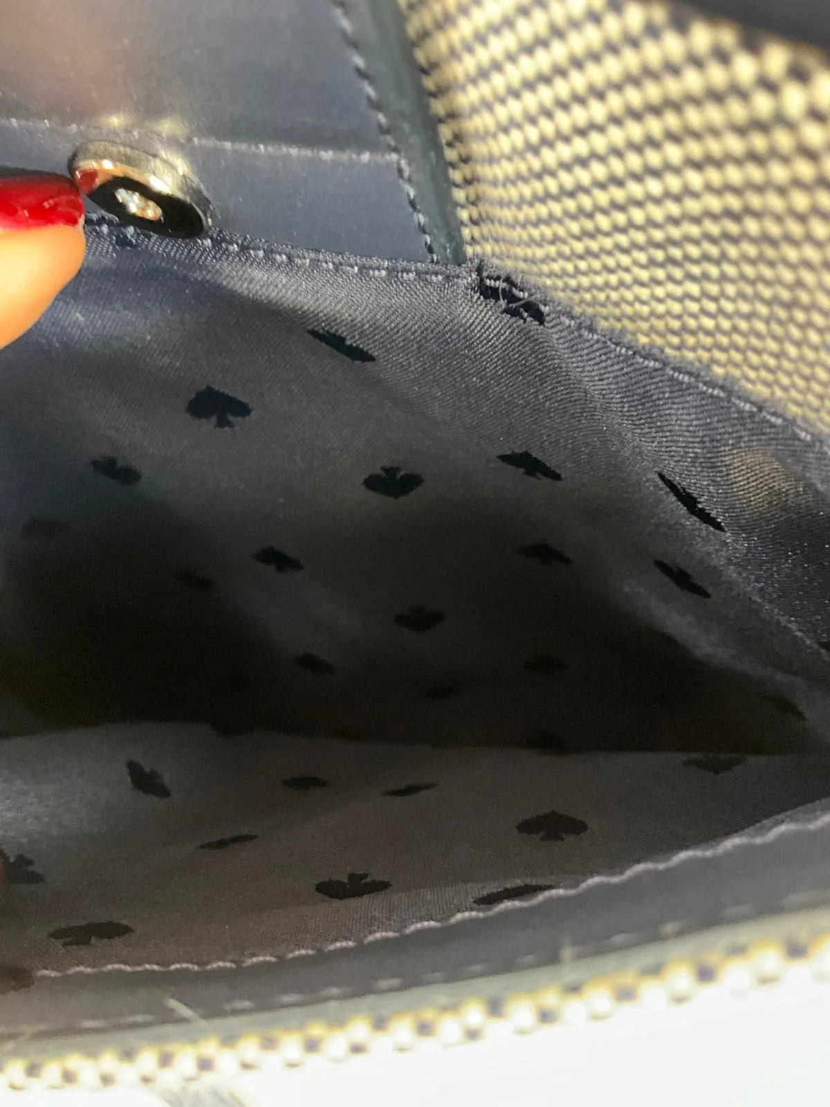 KATE SPADE NY REEGAN CANVAS LEATHER TRIM BUCKET BAG