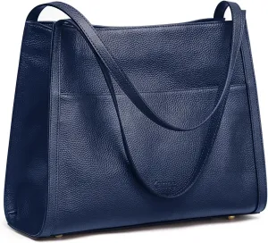 Kattee Leather Tote Bags for Women, Soft Leather Shoulder Purses and Handbags