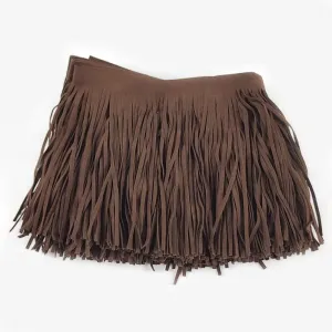 KENTUCKIZ 2Meters 10-30Cm Leather Suede Tassel Lace Fringe Ribbon for Handbag Luggage Clothing Dresses Decoration DIY Sewing Accessories - (Color: Tf005-Darkbrown70/Size: 20Cm)