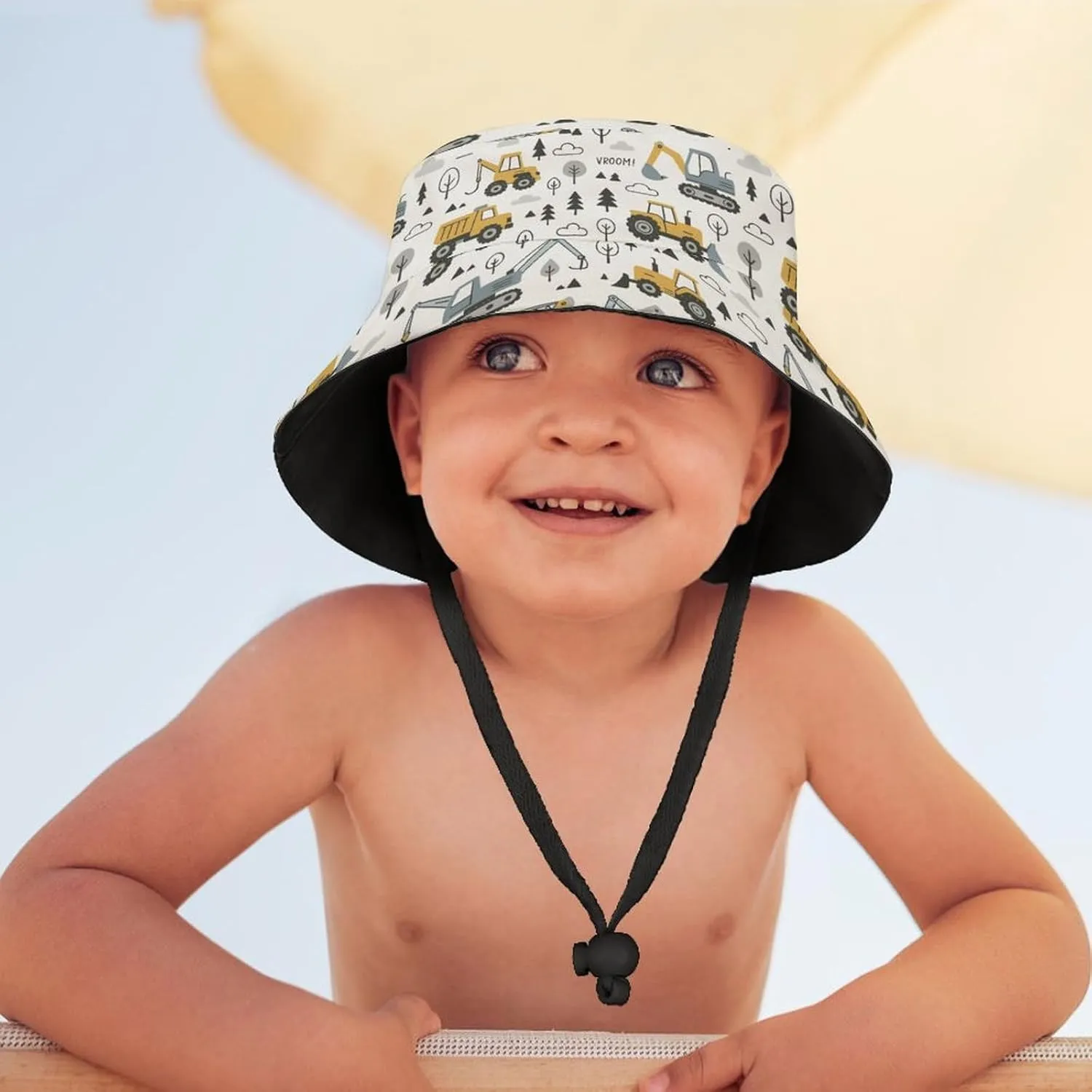 Kids Hats Mermaid Boys Girls Summer Bucket Travel Beach Sun Hat Cap Wide Brim for Toddler Children