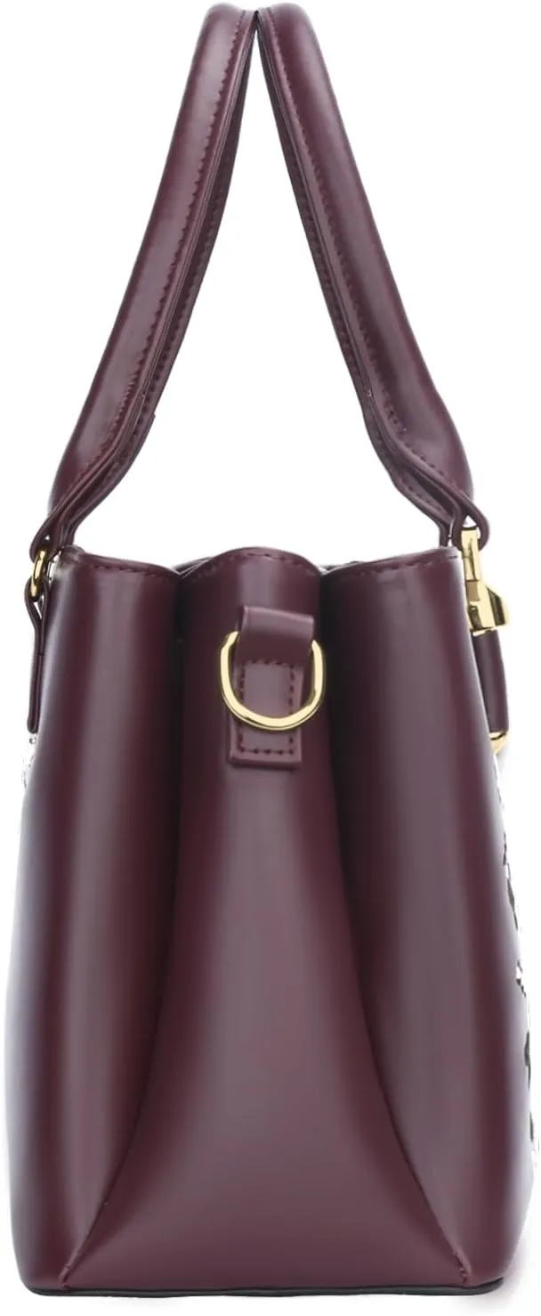 KKXIU Women Satchel Bags Handle Shoulder Handbags and Purses Pockets Zipper Leather Crossbody Bags