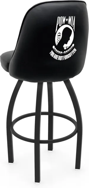 L048 Logo Grizzly POW/MIA Swivel Bar Stool