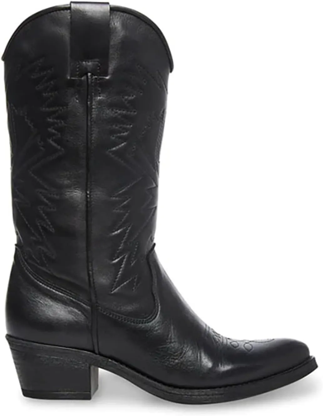 Ladmiple Cowboy Boots For Women Wide Calf Knee High Cowgirl Boots Western Embroidered Pull On Chunky Heel Fashion Boots