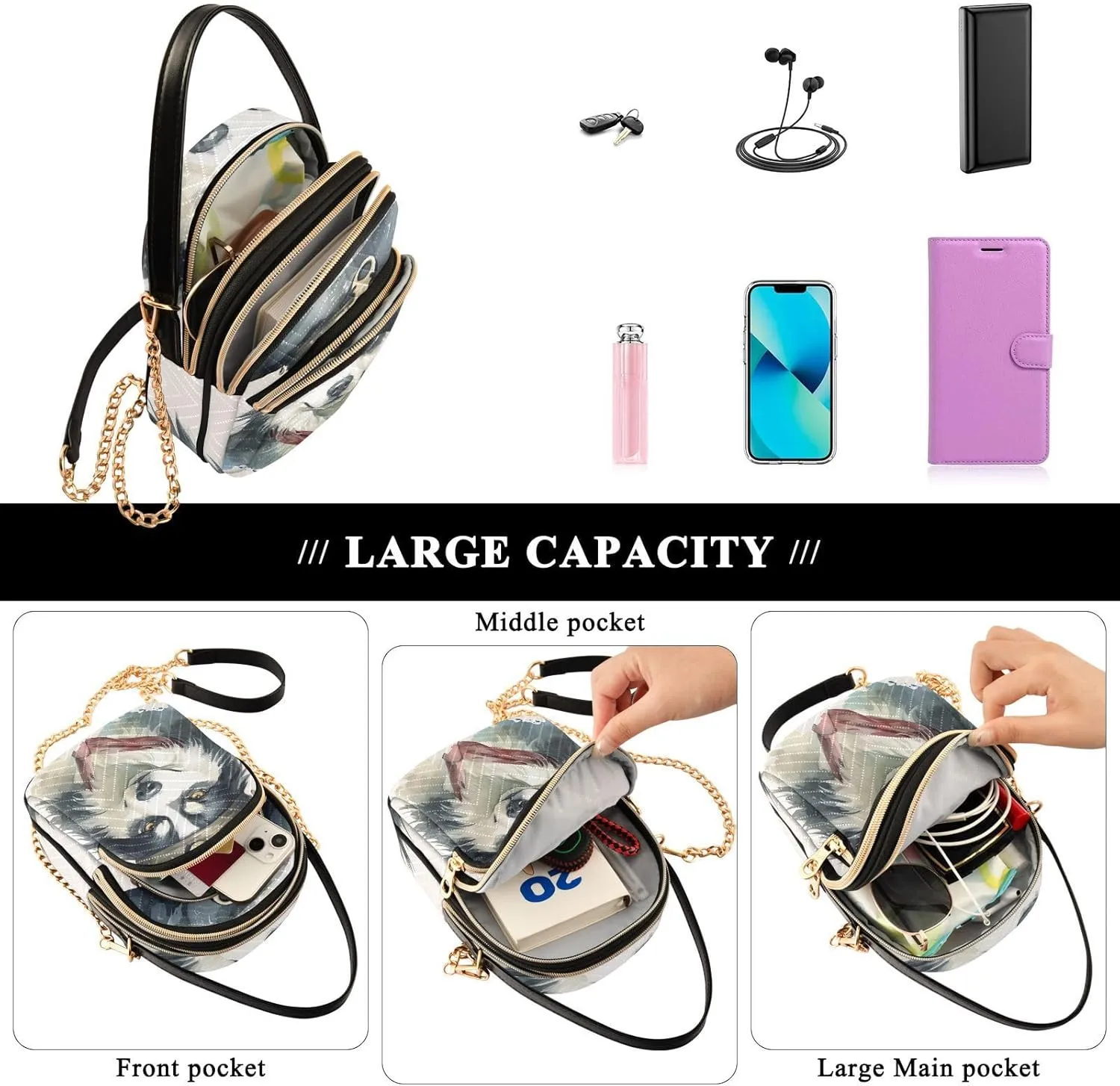 Ladybug Animals Parrten Women's Crossbody Bag, Ladies Sling Bag Crossbody, Stylish Crossbody Bags for Travel