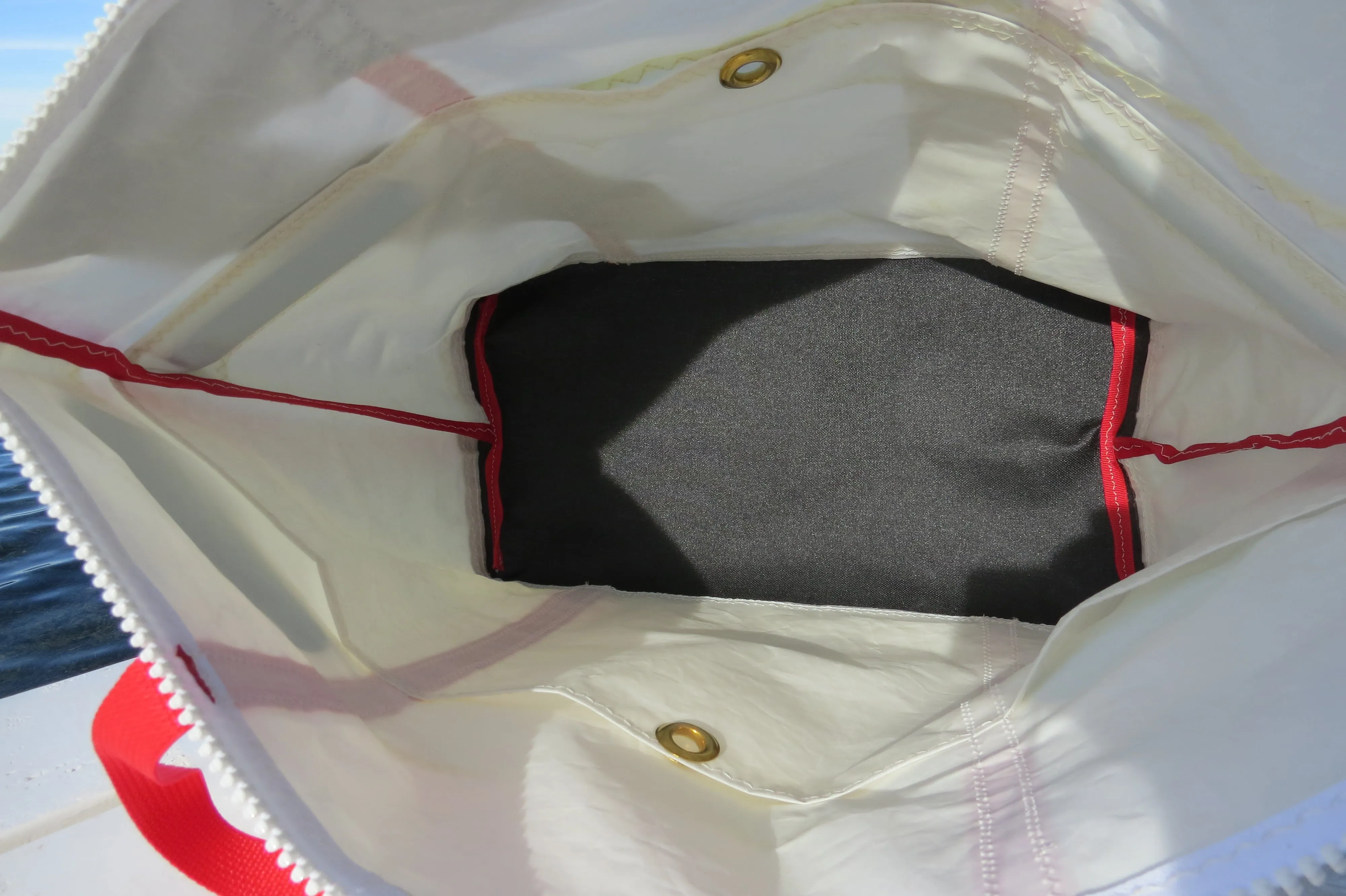 Large Black 17 Zip Sail Tote