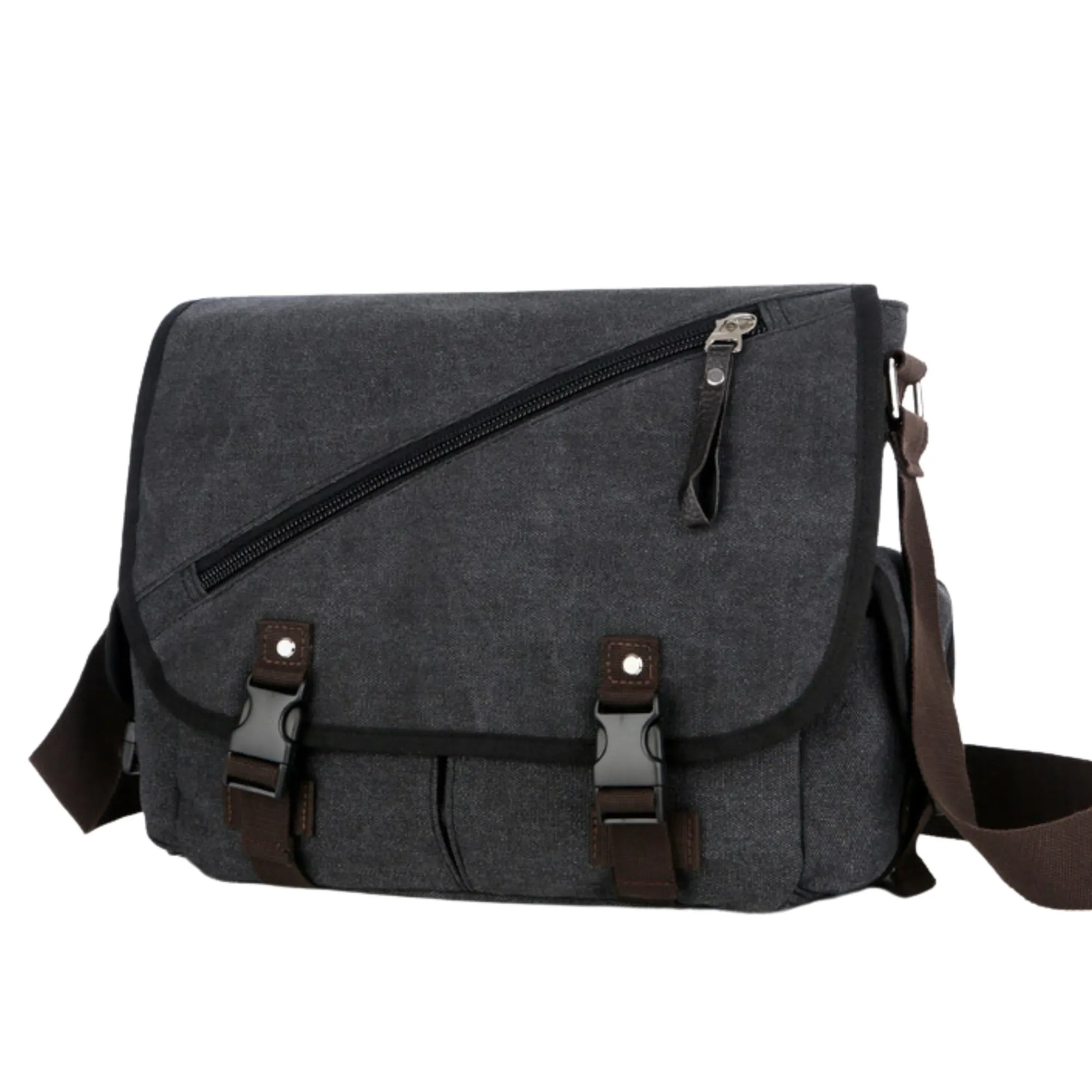 Large Canvas Satchel Bag – Travel Messenger and ; Laptop Shoulder Bag