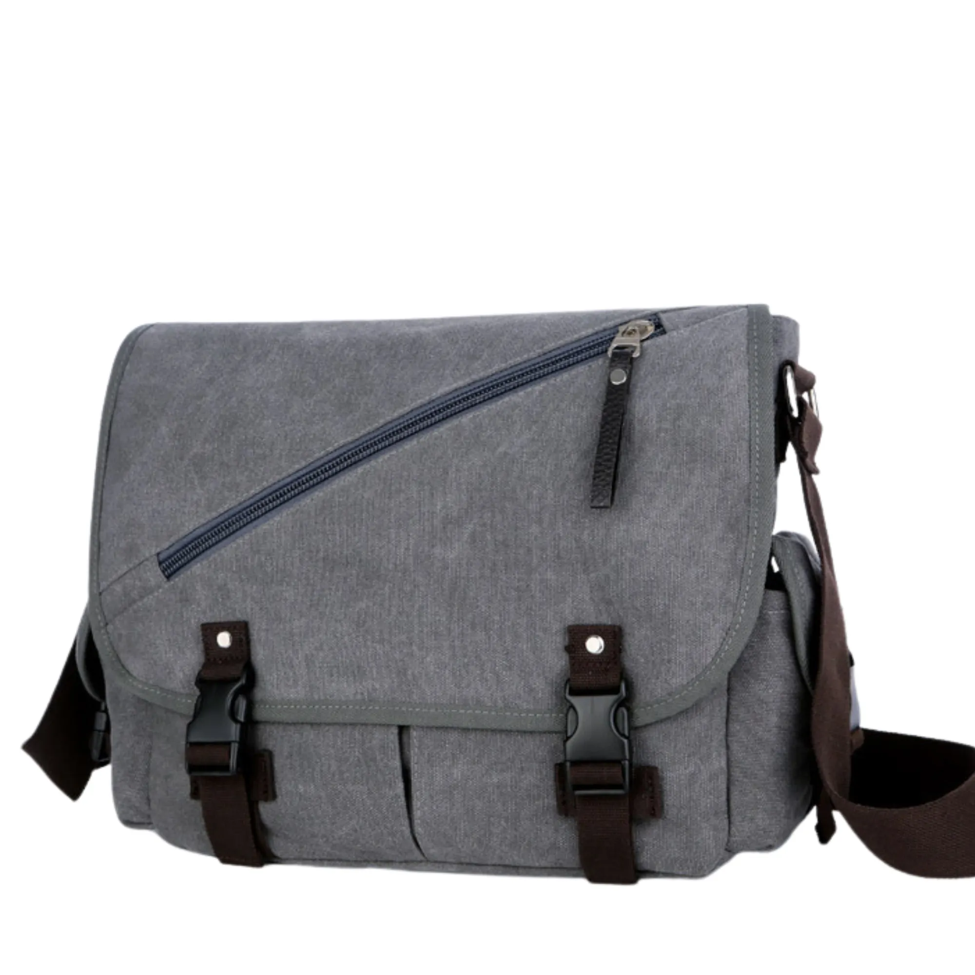 Large Canvas Satchel Bag – Travel Messenger and ; Laptop Shoulder Bag