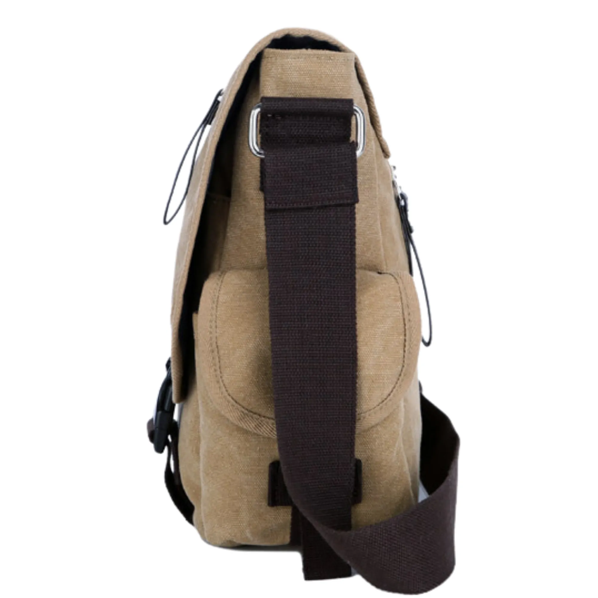 Large Canvas Satchel Bag – Travel Messenger and ; Laptop Shoulder Bag