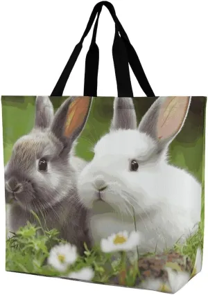 Large Capacity Shopping Bag Space with Cluster Canvas Grocery Bags Foldable Tote Bag