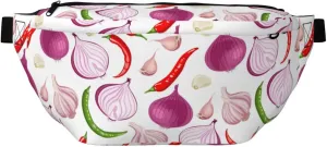 Large Fanny Packs for Women Men Cross Body - Chili Pepper onion Travel Crossbody Bags for Women Trendy, Belt Bag for Women Men Crossbody, Waist Bag for Women With Adjustable Strap