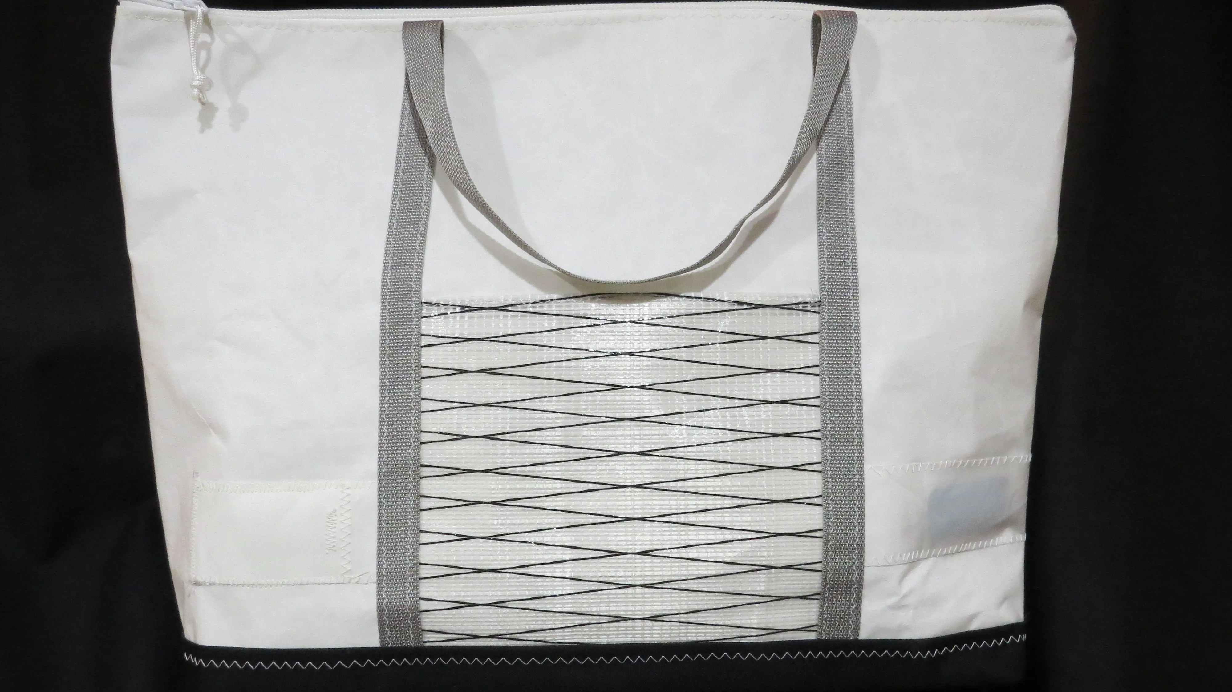 Large Red 4 Zip Sail Tote