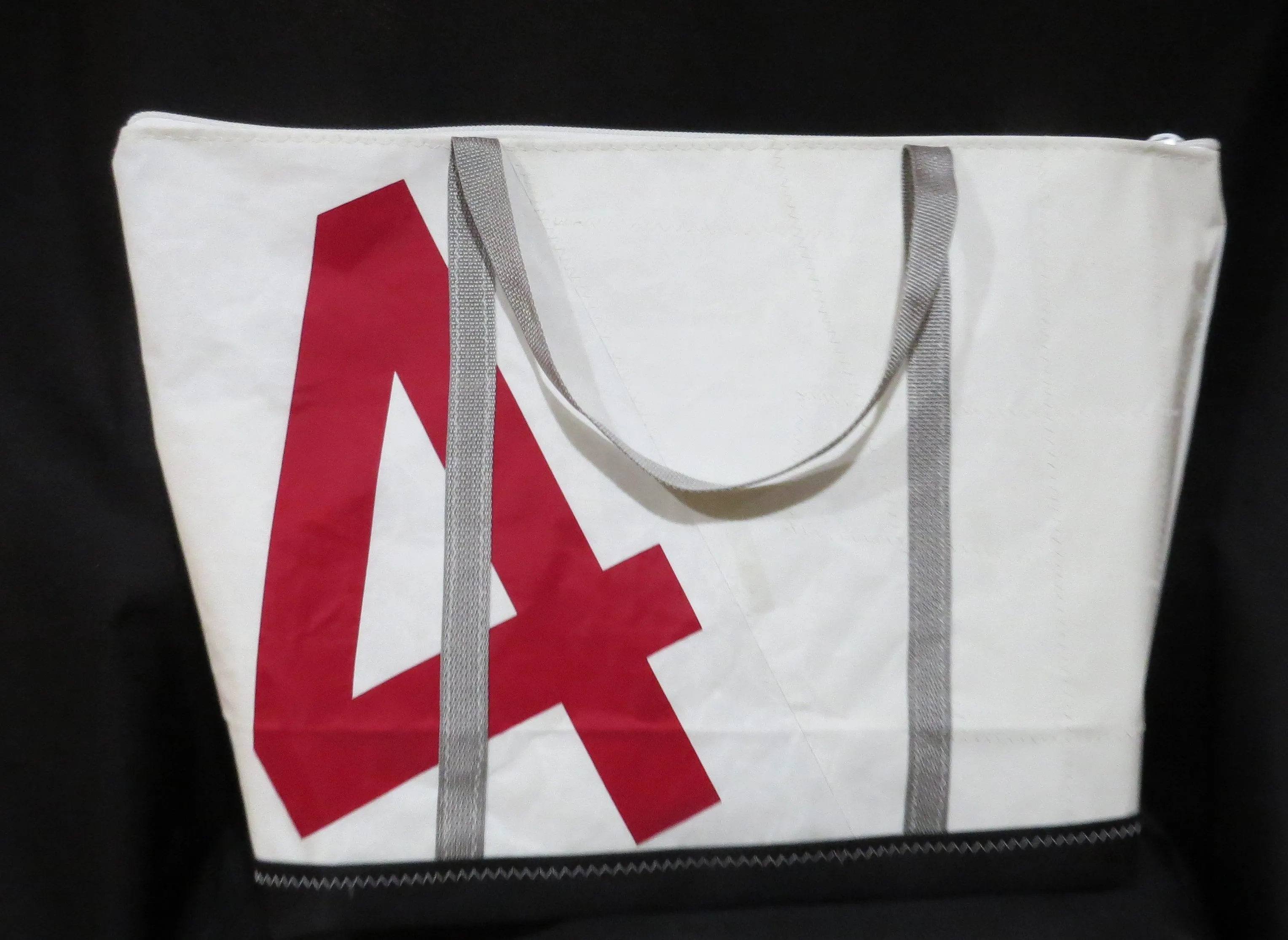 Large Red 4 Zip Sail Tote