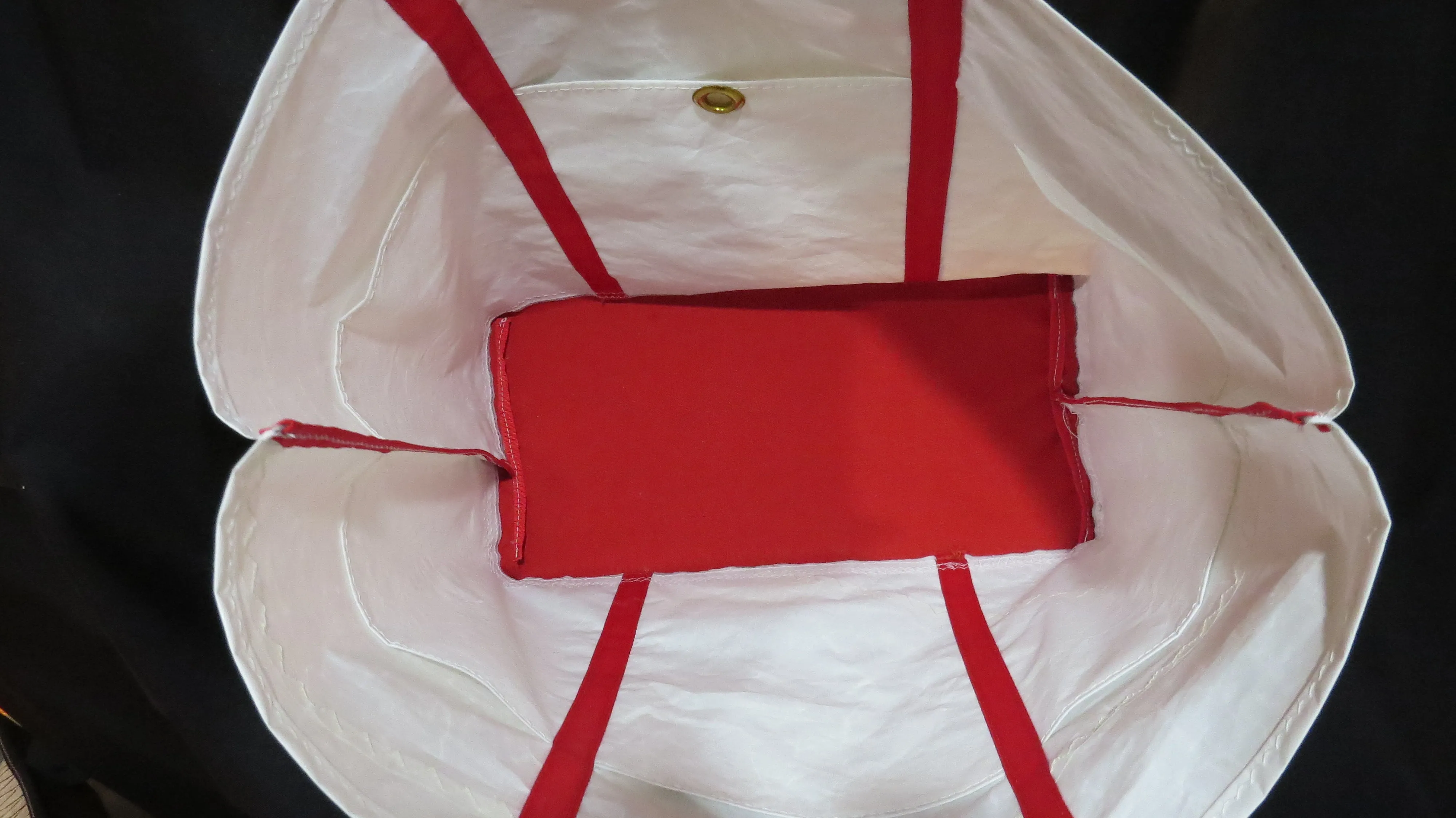 Large Red Snap Sail Tote