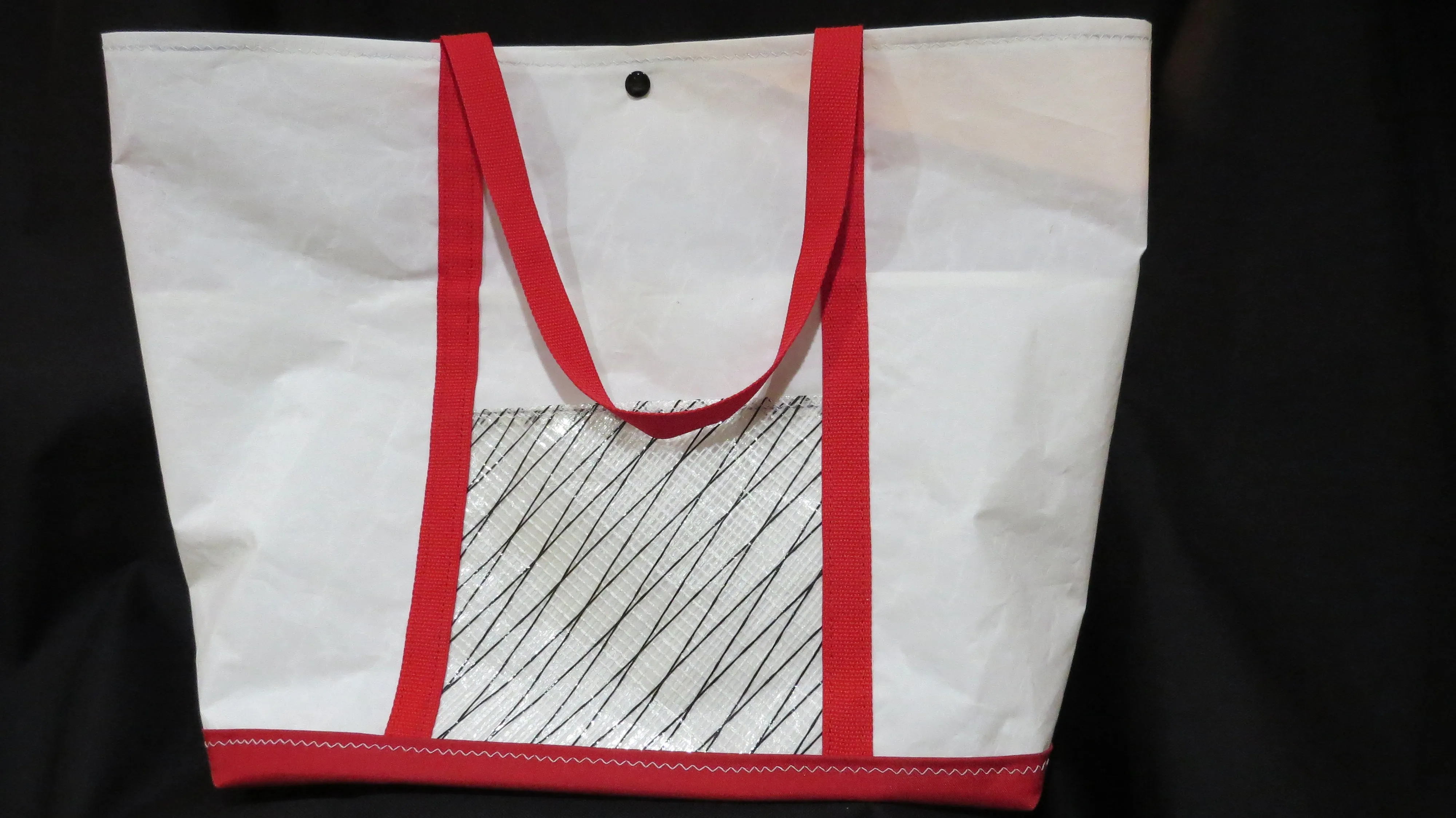 Large Red Snap Sail Tote