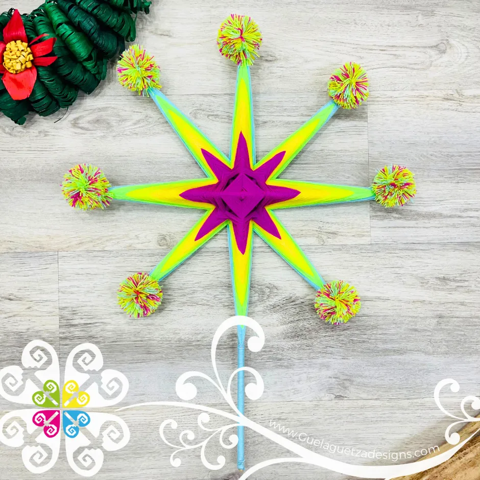 Large Star Pom Pom - Christmas Tree Topper