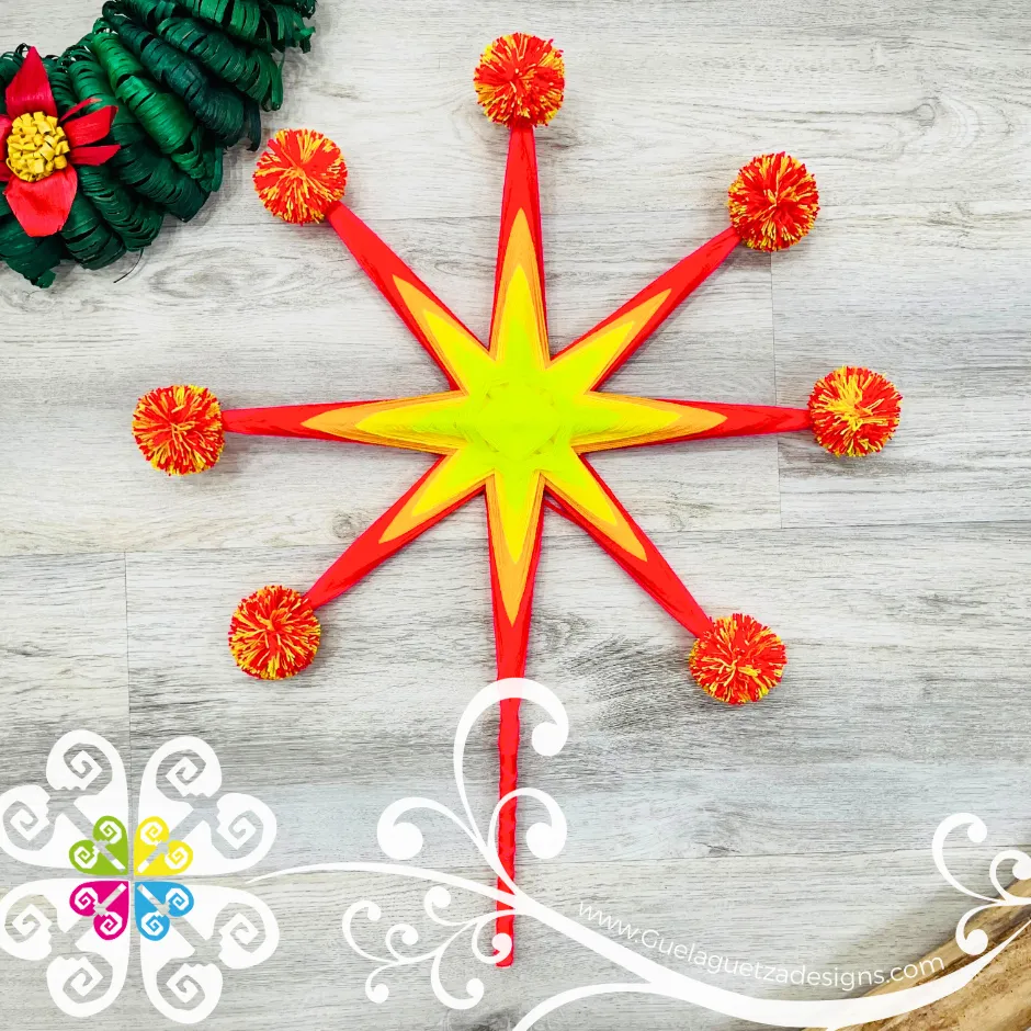 Large Star Pom Pom - Christmas Tree Topper