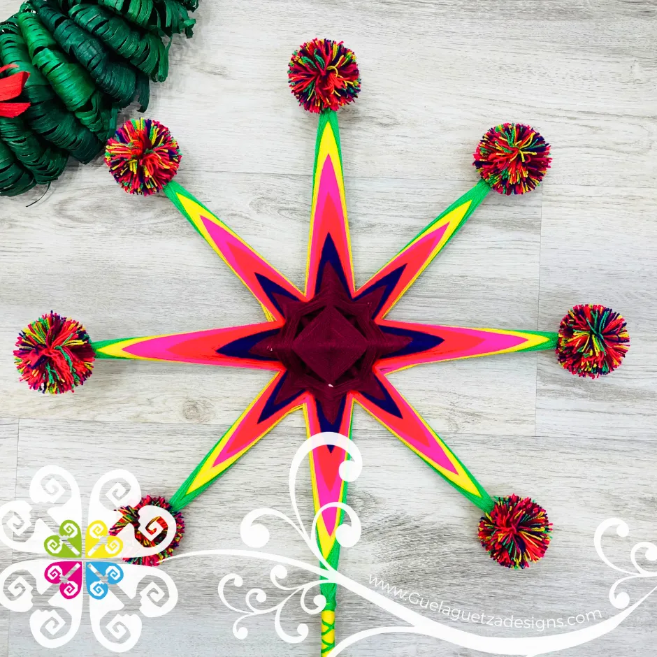 Large Star Pom Pom - Christmas Tree Topper