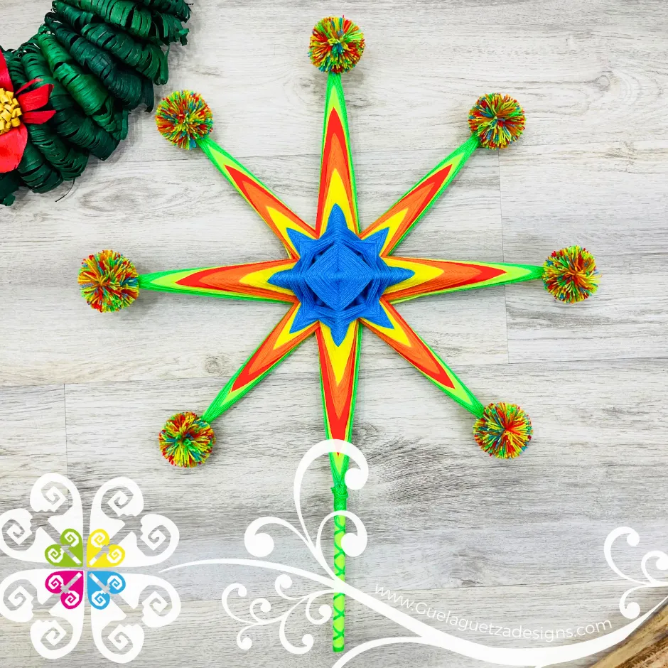 Large Star Pom Pom - Christmas Tree Topper