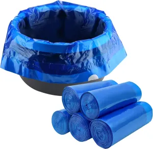 LaSyL Commode Liners-Disposable Bedside Commode Liners for Adult Toilet Chair Bucket, Portable & Camping Toilet Bags-Value Pack Medical Grade No Leaks 100 Pack Universal Fit