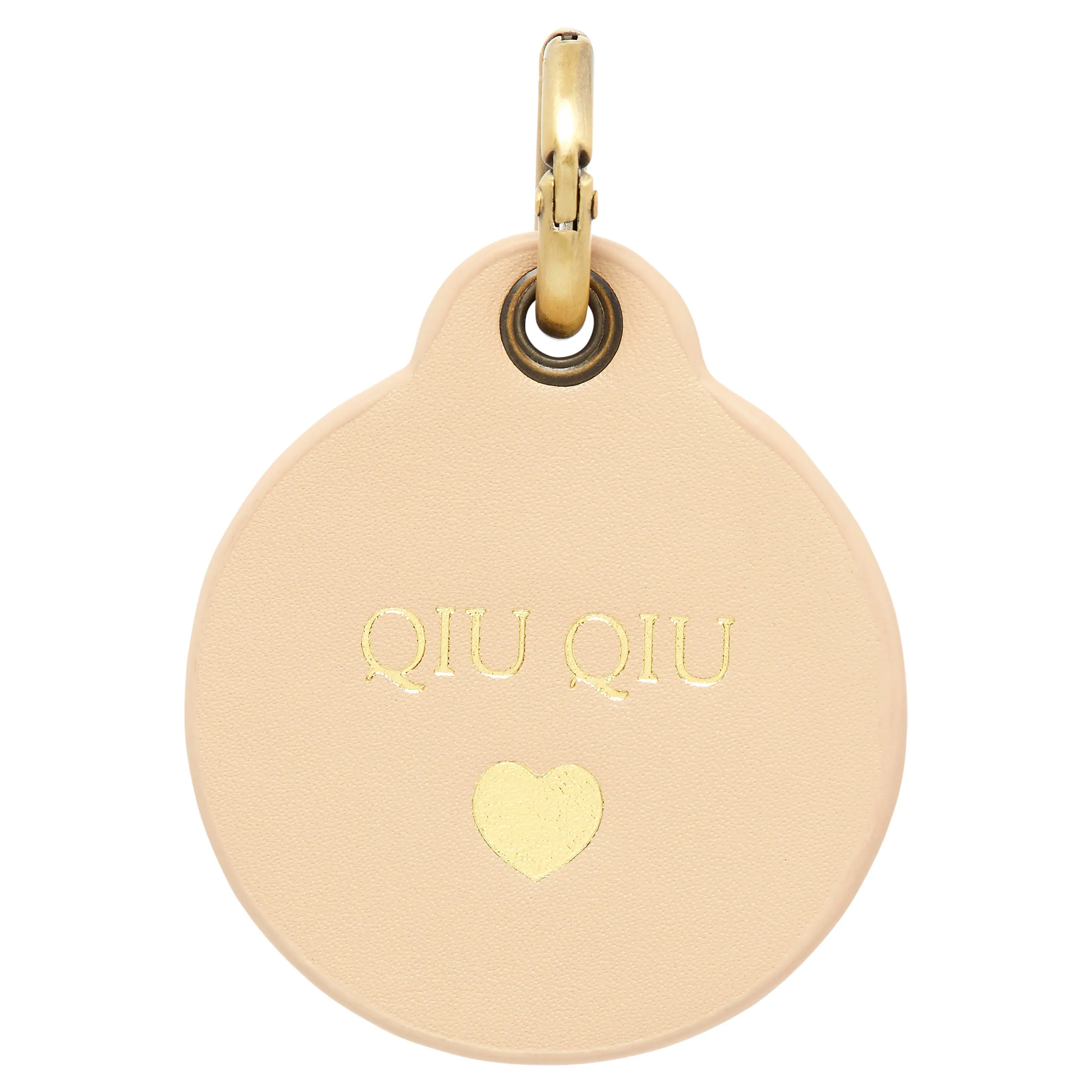 Leather Dog Tag - CREAM