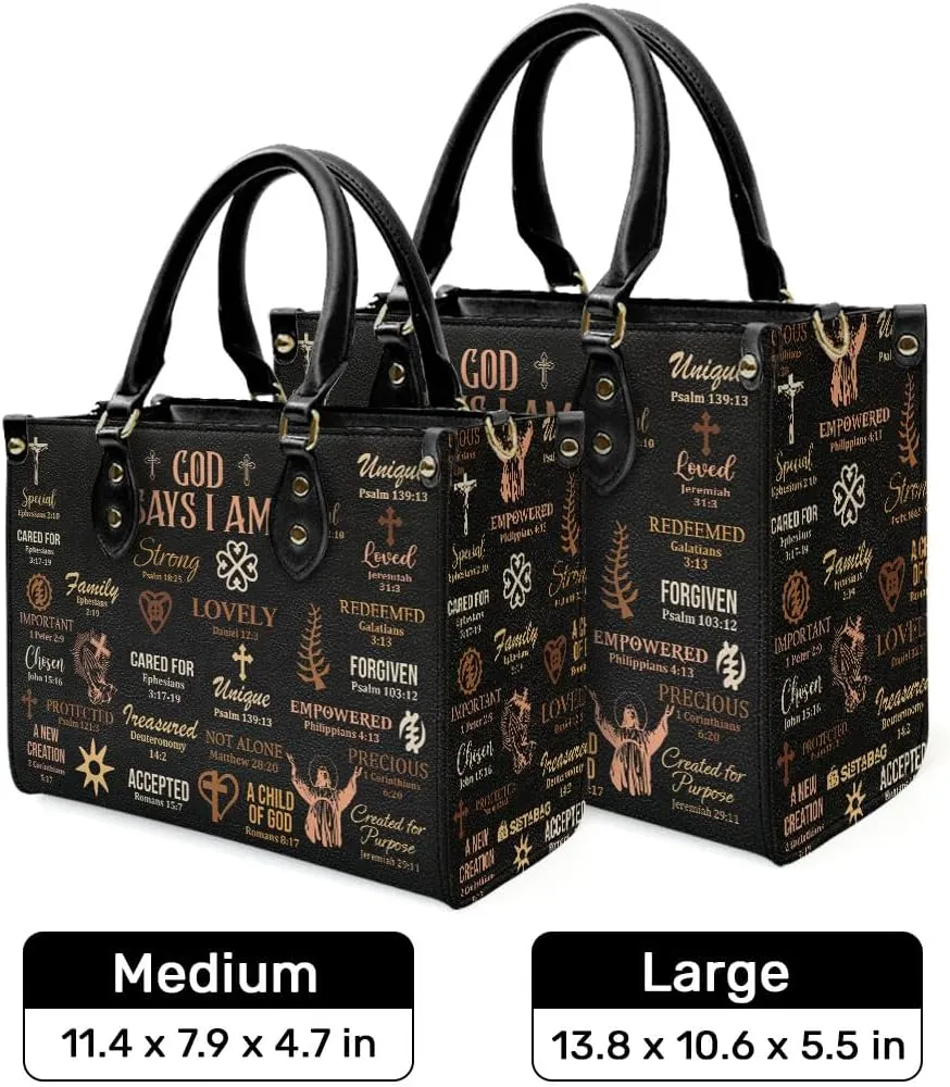 Leather Handbag For Black Women - Tote Bags For Women - Christmas Gifts For Women, Christmas Purse For Women