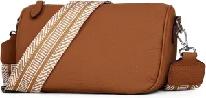 Leather Purse Crossbody Bag for Women: Genuine Leather Purses for Women Trendy - Small Shoulder Cross Body Bag