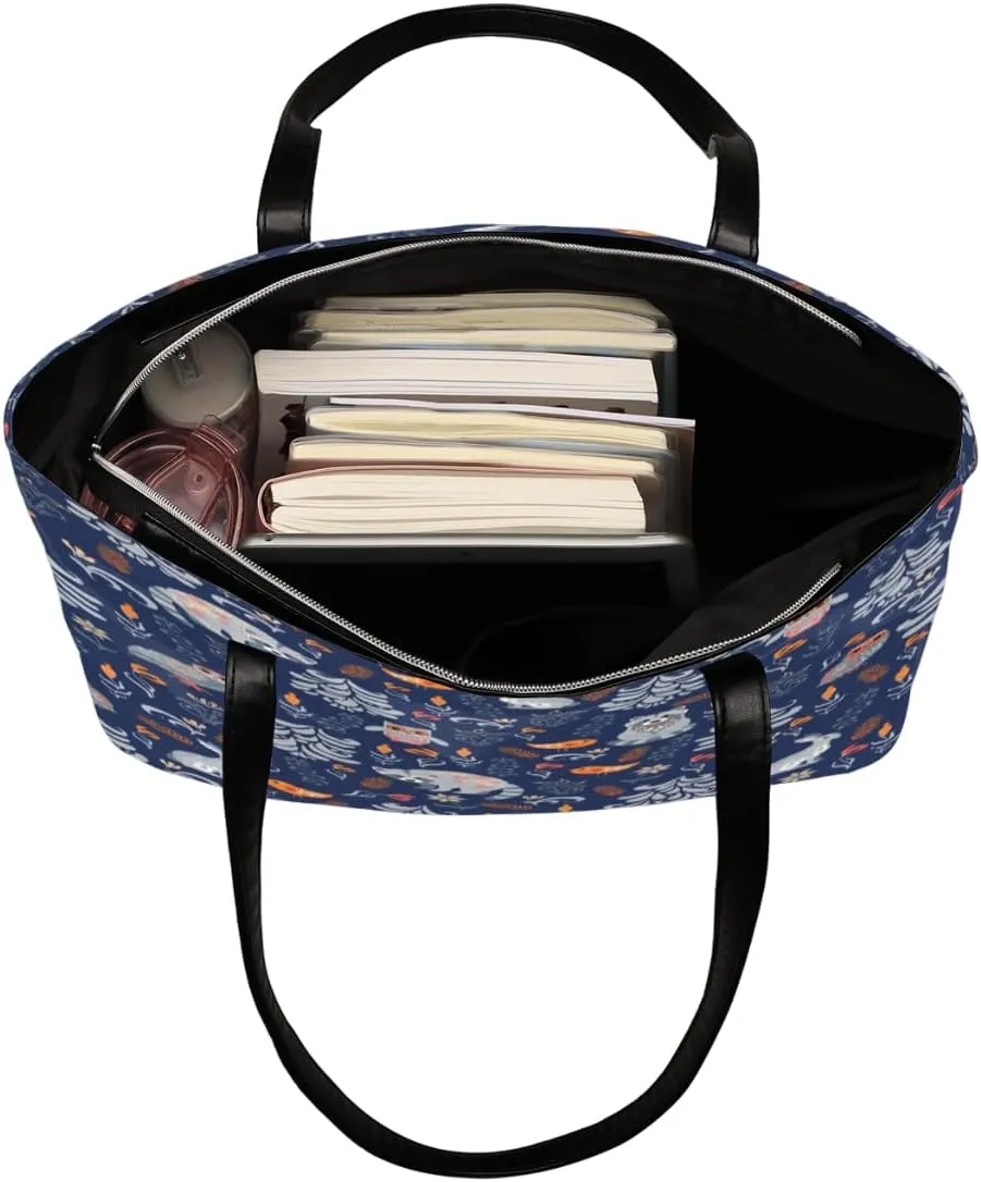 Leather Tote Bag for Women Fashion Shoulder Bag Purses and Handbags Large Capacity Satchel Bags for Work Travel