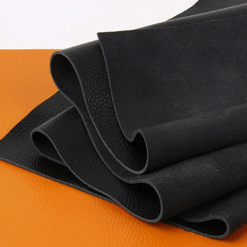 Leathercloth Material,Leather Fabric,1.5mm Leather Vegetable Tanned Cowhide Material Fabric Piece, Genuine Leather Wallet Handbag Shoes DIY Leathercraft Accessories(Gr,50x50cm)