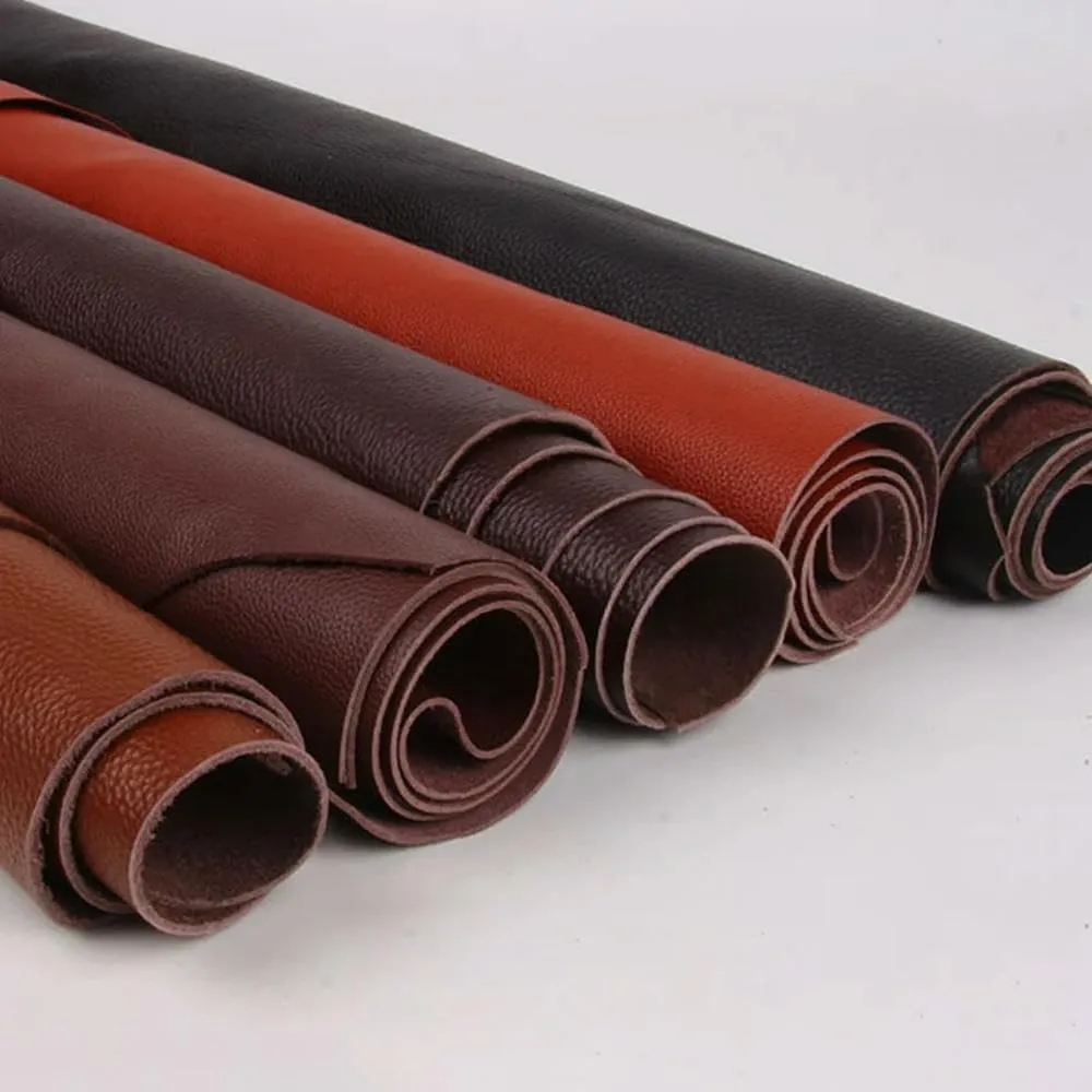 Leathercloth Material,Leather Fabric,1.5mm Leather Vegetable Tanned Cowhide Material Fabric Piece, Genuine Leather Wallet Handbag Shoes DIY Leathercraft Accessories(Gr,50x50cm)