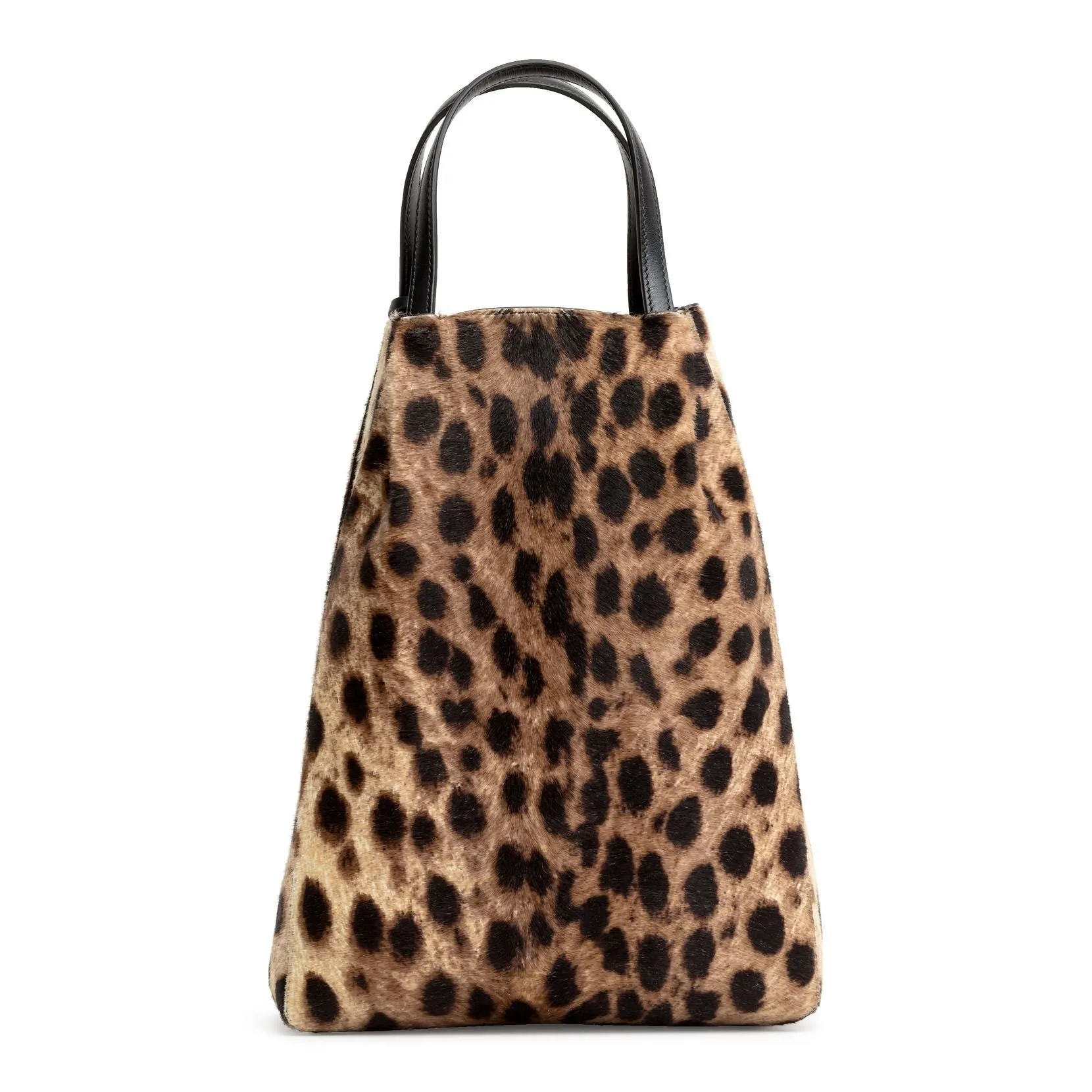 Leopard print bucket bag