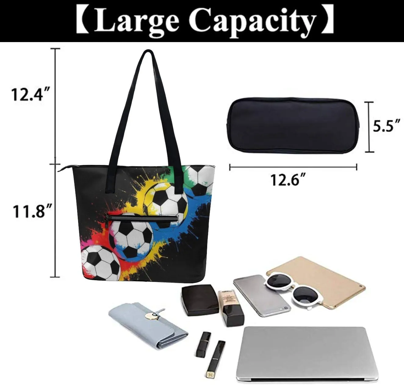 Lightweight Women Laptop Tote Bag for Work, Casual Large Capacity Handbag for Travel, Beach