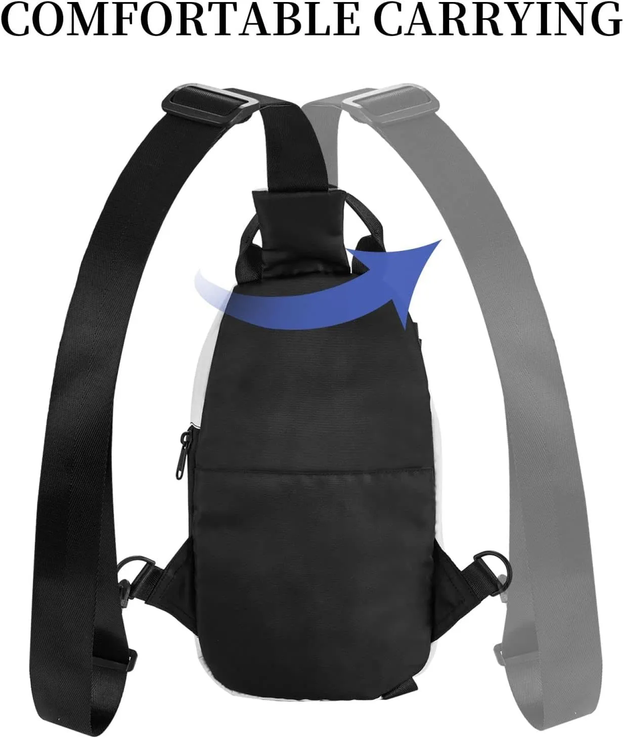 Locomotive Print Crossbody Backpack Casual Adjustable Bag Multifunctional Sling Backpack