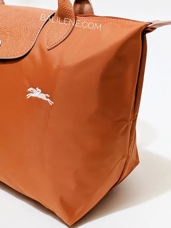 Longchamp Le Pliage Club Medium Shoulder Bag Rust/Silver