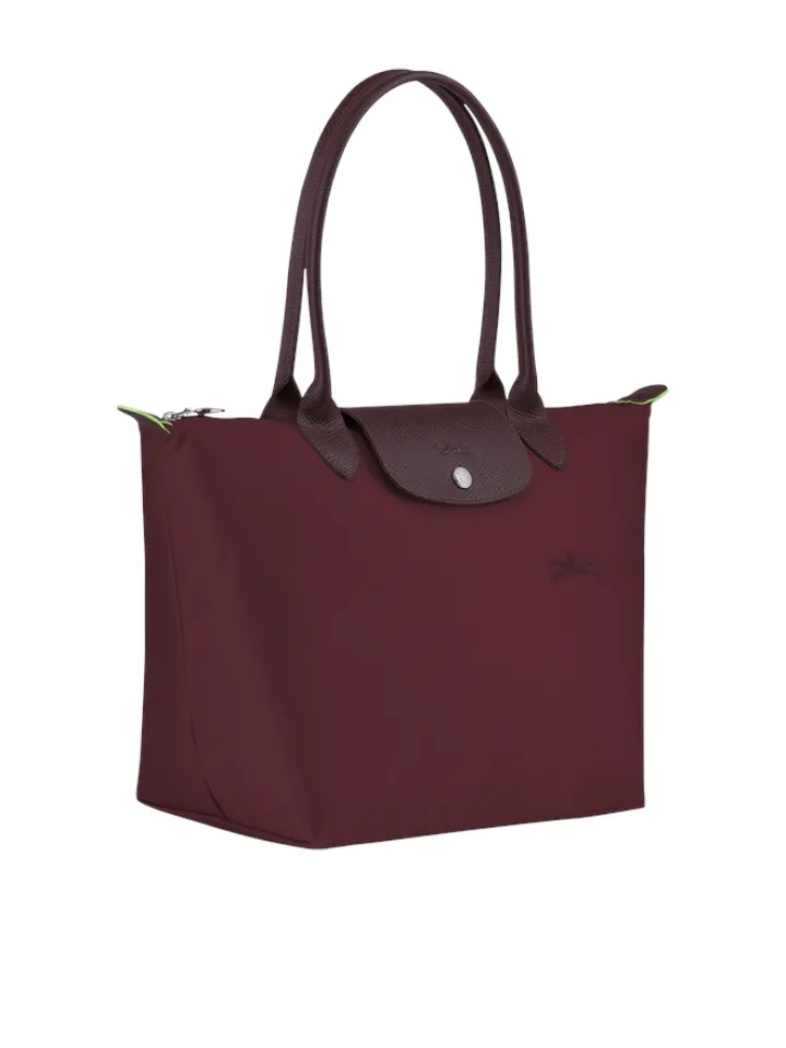 Longchamp Le Pliage Green Medium Shoulder Bag Bordeaux