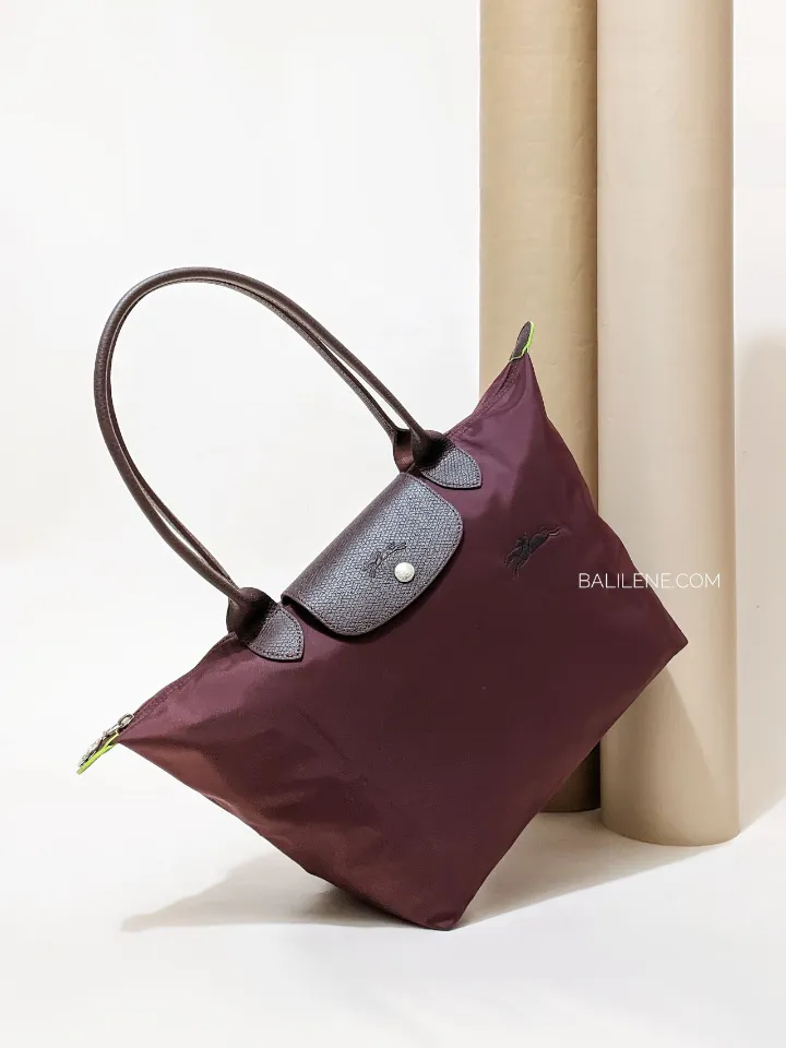 Longchamp Le Pliage Green Medium Shoulder Bag Bordeaux