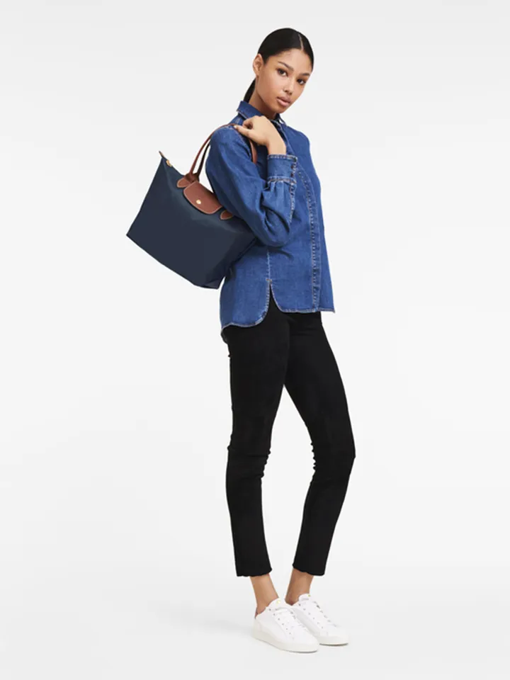 Longchamp Le Pliage Original Medium Shoulder Bag Navy