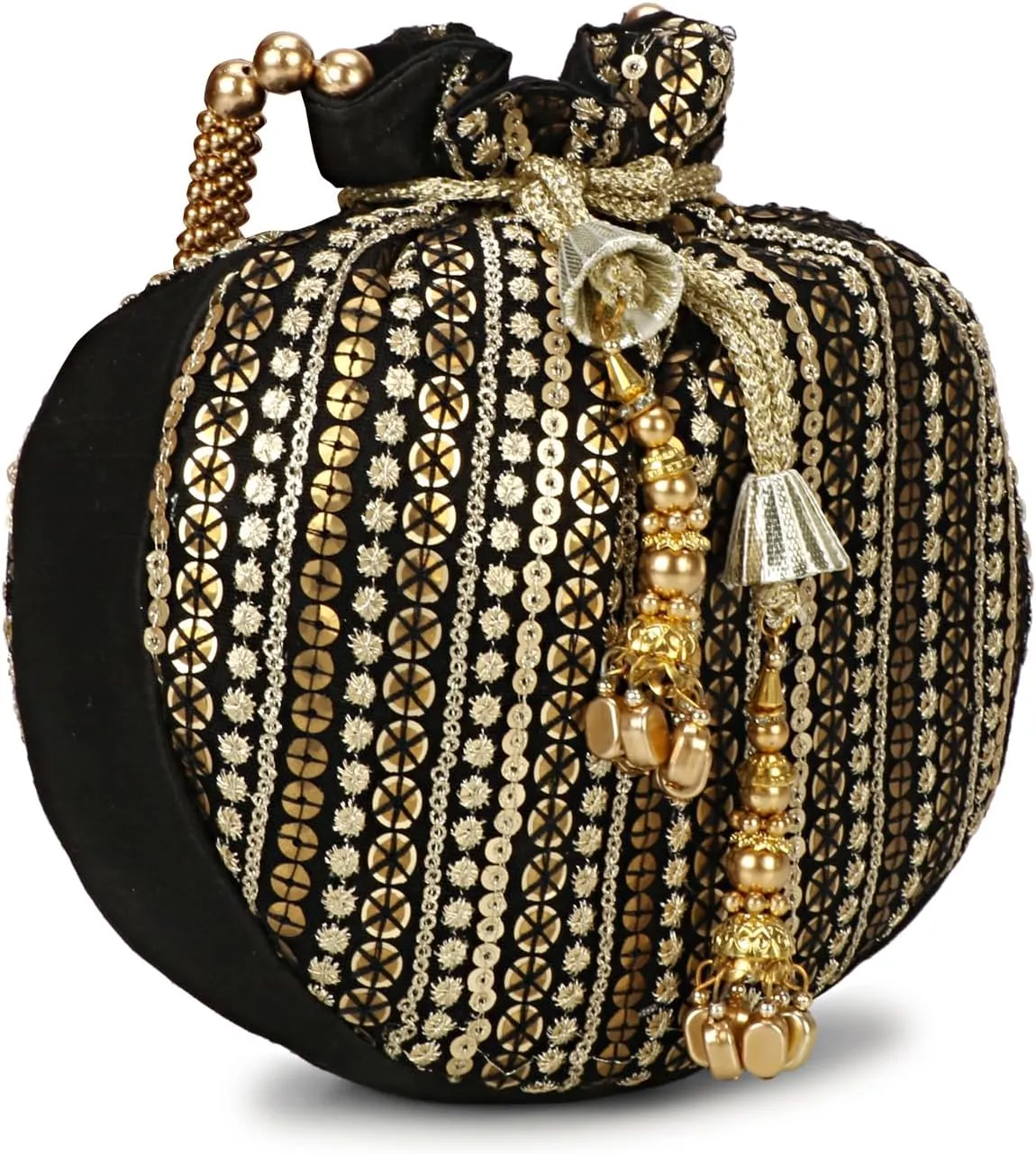 LONGING TO BUY Handcrafted Pearl and Bead Embellished Potli Bag, Potli Bag For Women