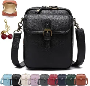 LONGLUAN Collaborate Crossbody Leather Bag, Collaboraten1 Crossbody Leather Bag, Vegan Corium Crossbody with Card Slots