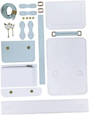 LOPUNER 1Set DIY Leather Crossbody Bag Making Kit Complete PU Leather Craft Supplies for Present All Accessories Included for Creative Handmade Shoulder Bags