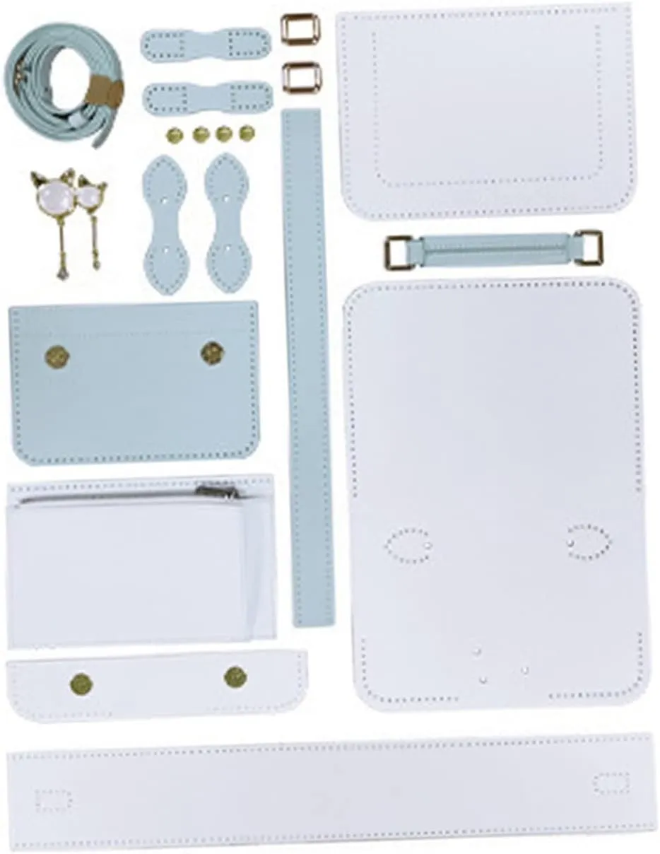 LOPUNER 1Set DIY Leather Crossbody Bag Making Kit Complete PU Leather Craft Supplies for Present All Accessories Included for Creative Handmade Shoulder Bags