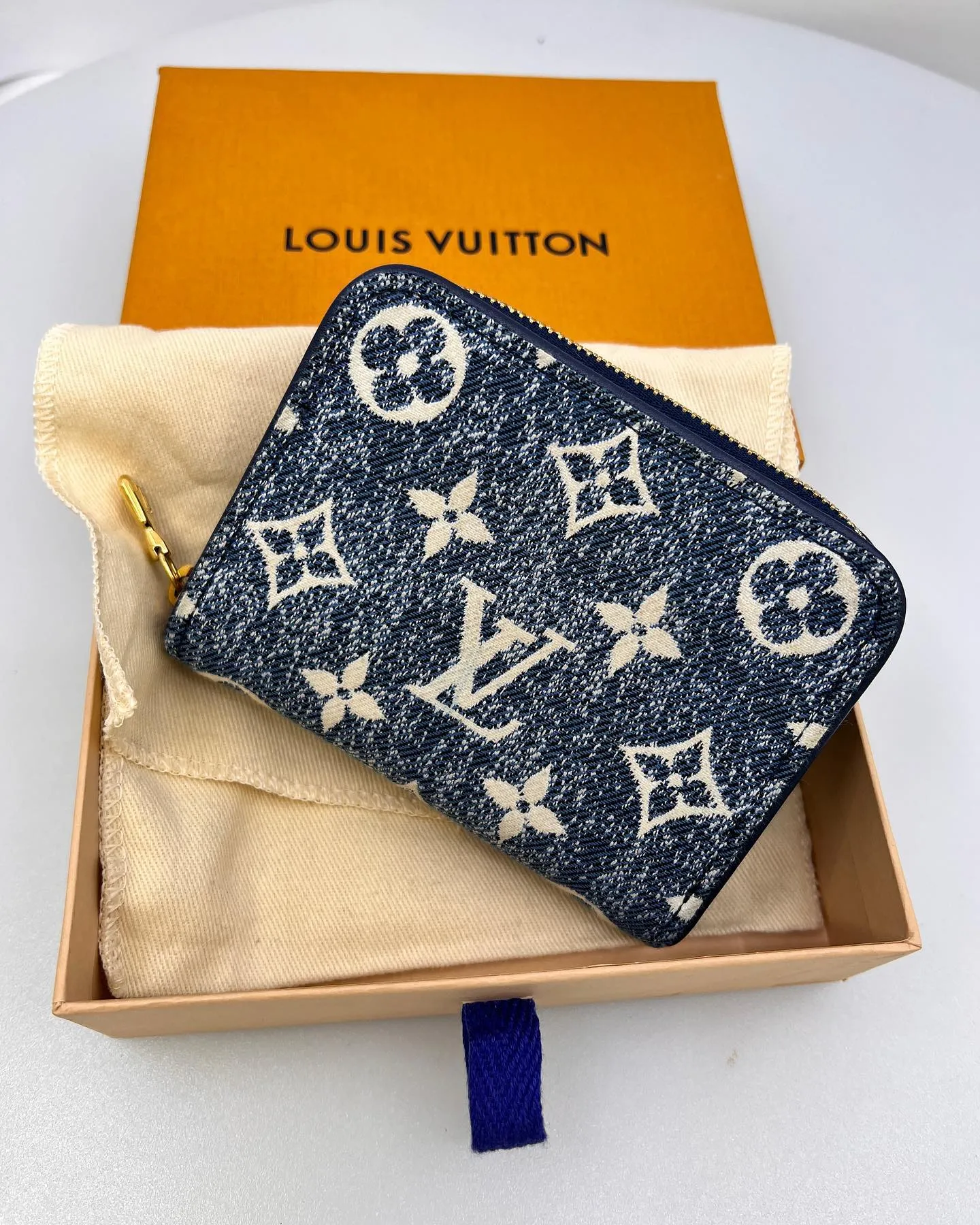 LOUIS VUITTON MONOGRAM JACQUARD DENIM ZIPPY WALLET