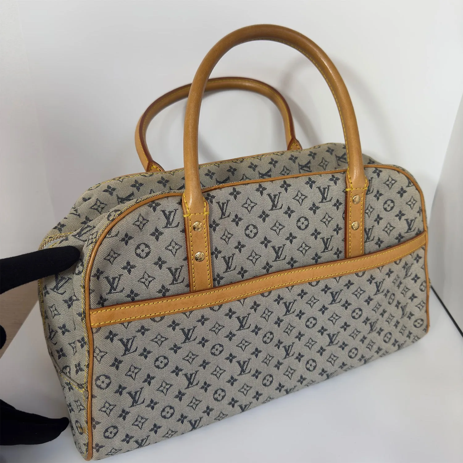 Louis Vuitton Vintage Lin Marie Denim Bag in Blue Monogram and Gold Hardware