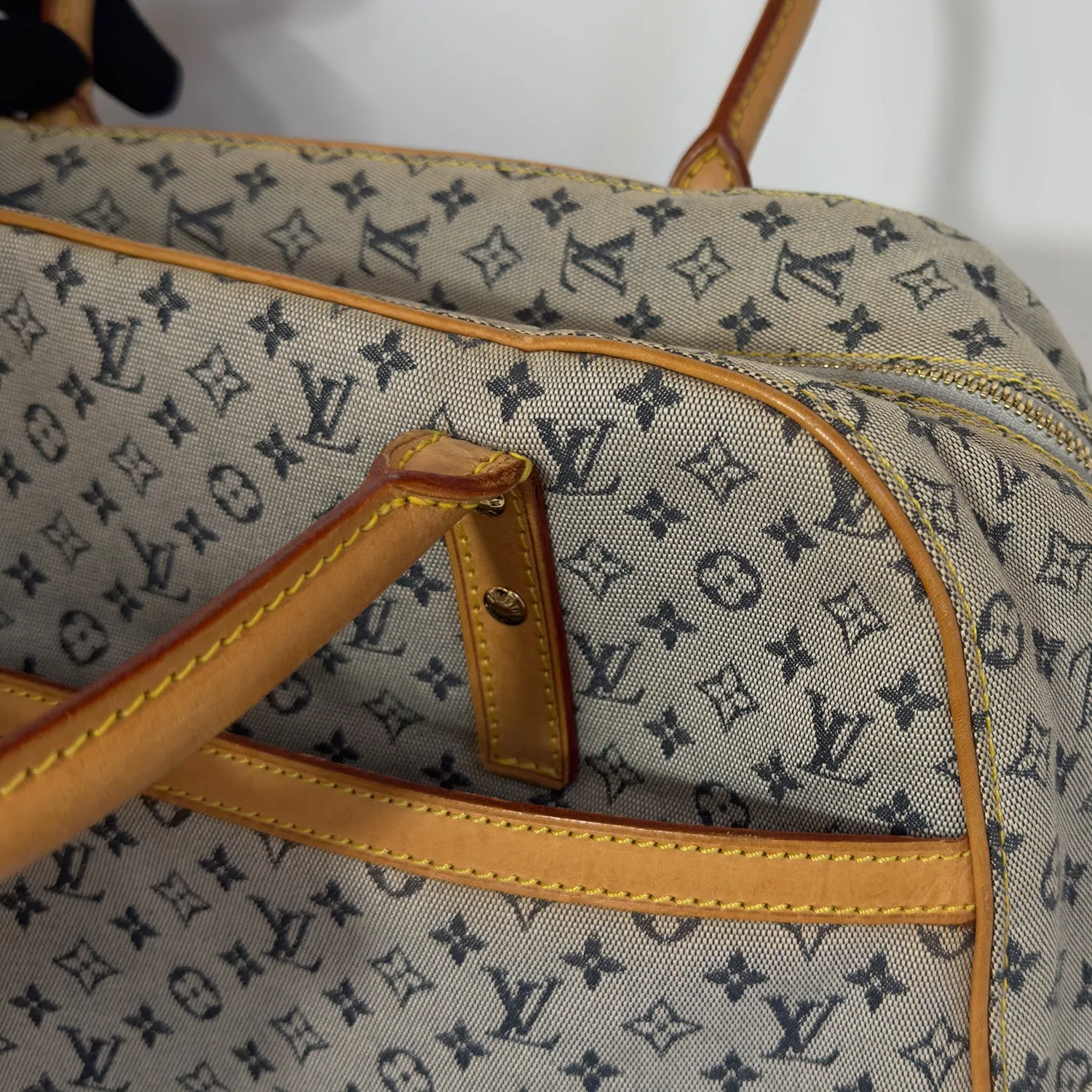 Louis Vuitton Vintage Lin Marie Denim Bag in Blue Monogram and Gold Hardware