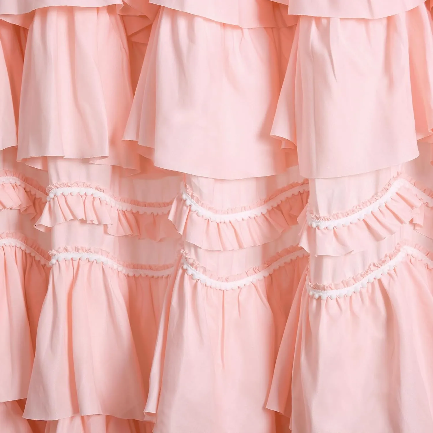 Lush Decor, 72" x 72", Kemmy Shower Curtain, Blush, Peachy Pink