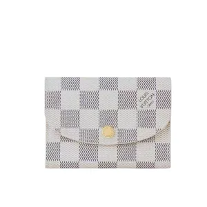 LV ROSALIE COIN DAMIER AZUR CANVAS BALLERINE PINK 11CM N61276