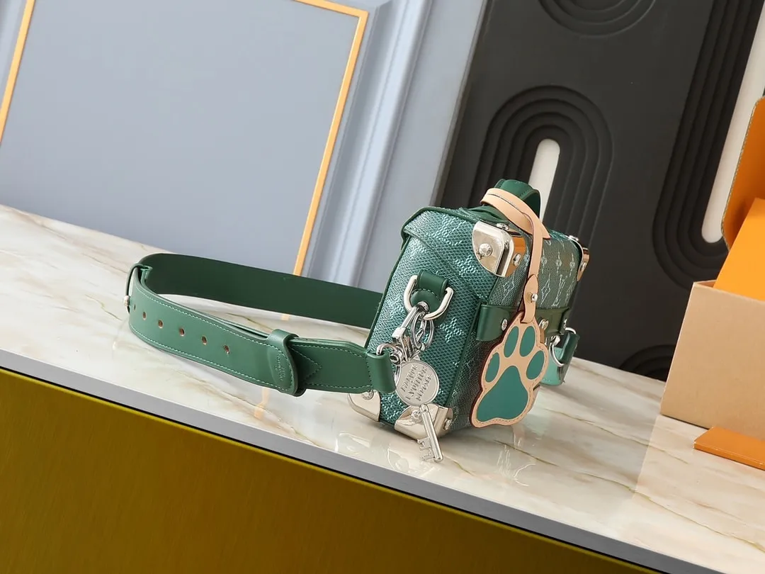 LV SOUL TRUNK BAG GREEN 19CM M12686