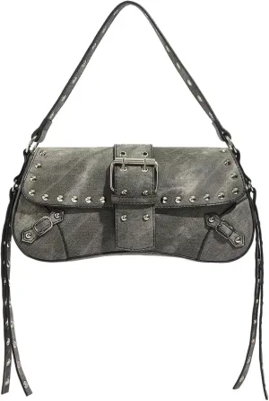 MakeMeChic Women's Shoulder Bags Y2K PU Leather Clutch Small Purse Hobo Bags