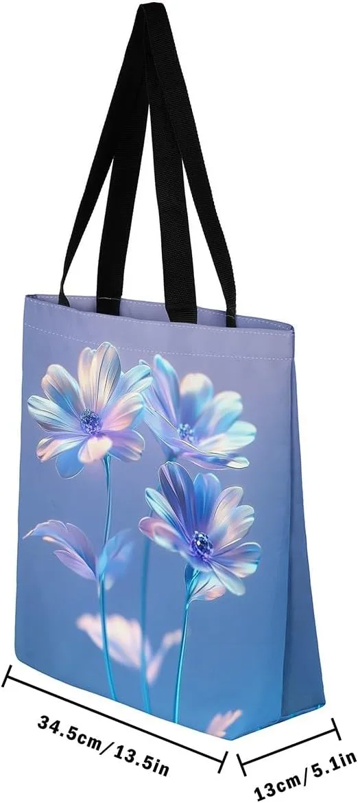 Mallard Duck Hunting Reversible Tote Bag,Kawaii Pet Wild Animal Foldable Shopping Bag,Romantic Bowknot Shoulder Bag