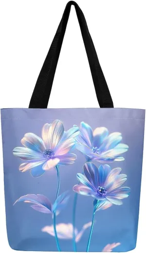 Mallard Duck Hunting Reversible Tote Bag,Kawaii Pet Wild Animal Foldable Shopping Bag,Romantic Bowknot Shoulder Bag